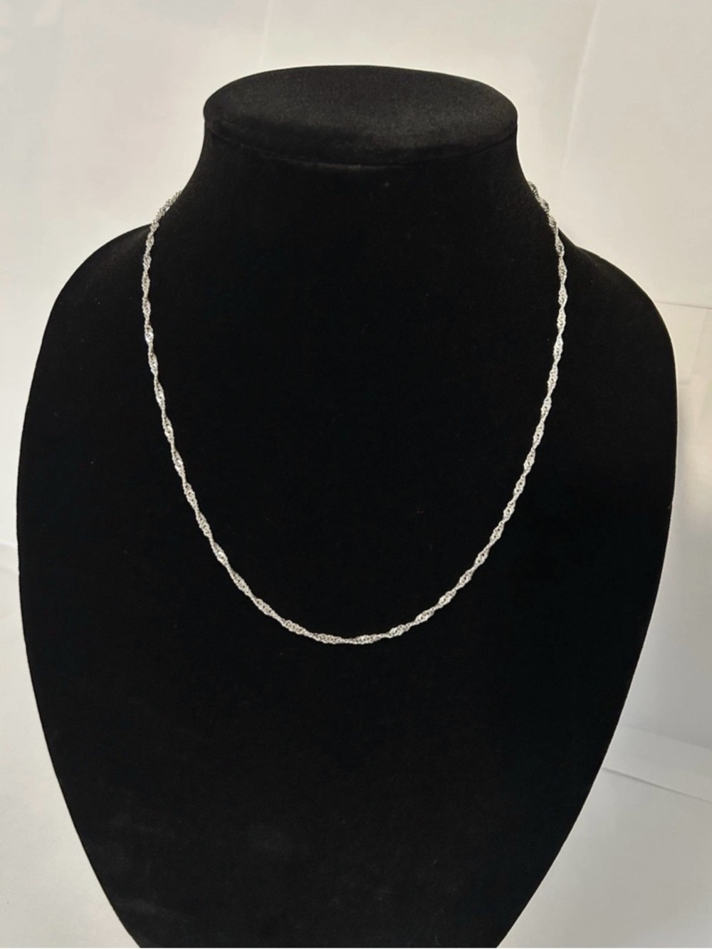 Sterling Silver 925 Twisted Rope Chain Necklace 20” Lobster Clasp Italy Style